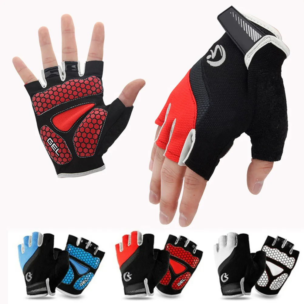 

Bike Workout Glove Gloves Biking Half Finger Road Riding Men Mens with Fingers for Cycling