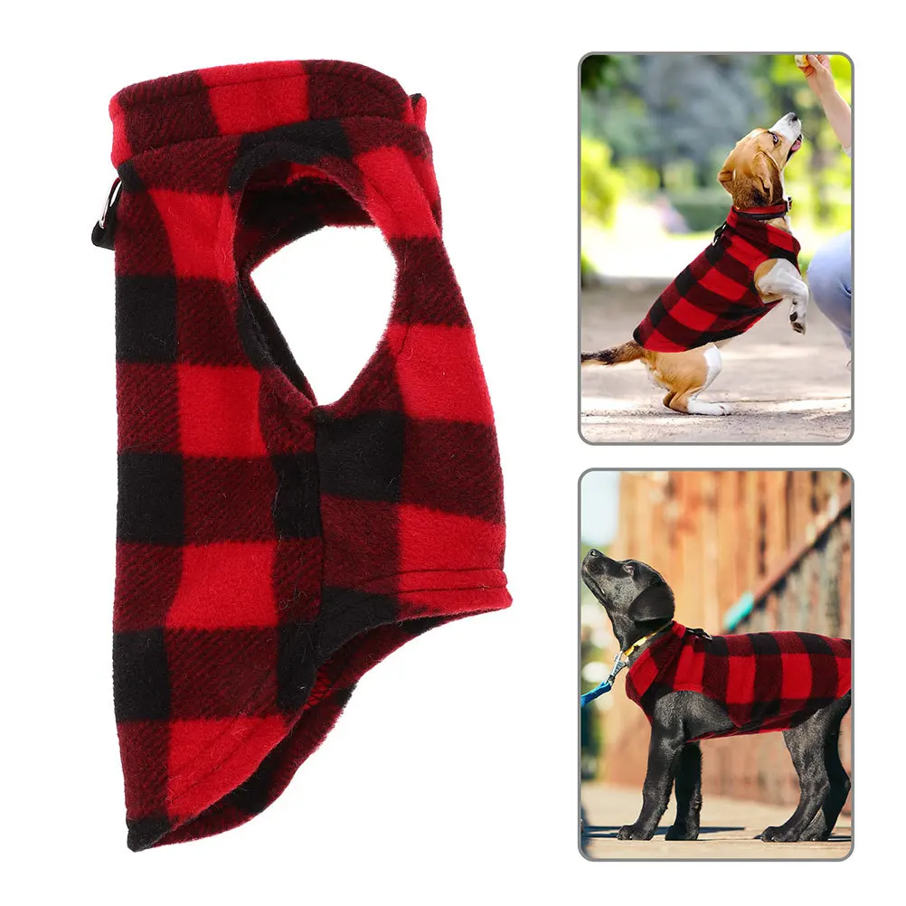 

Warm Dog Vest L Solid Color Fleece Pet Vest for Winter Autumn Outdoor Protection Small Medium Dog Comfortable Snug Fit