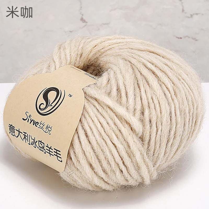 50g european and american style iceland wool thread hand-woven yarn ball wholesale thick wool stick scarf