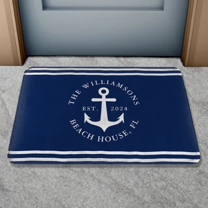 Non-Slip-benutzerdefinierter Seetteppich, personalisierter Bootsname, Bodenteppich, Bad, Innenraum, Außen-, Eingang, Küche 11 Hauptverkäufe Nautische Teppiche - №1
