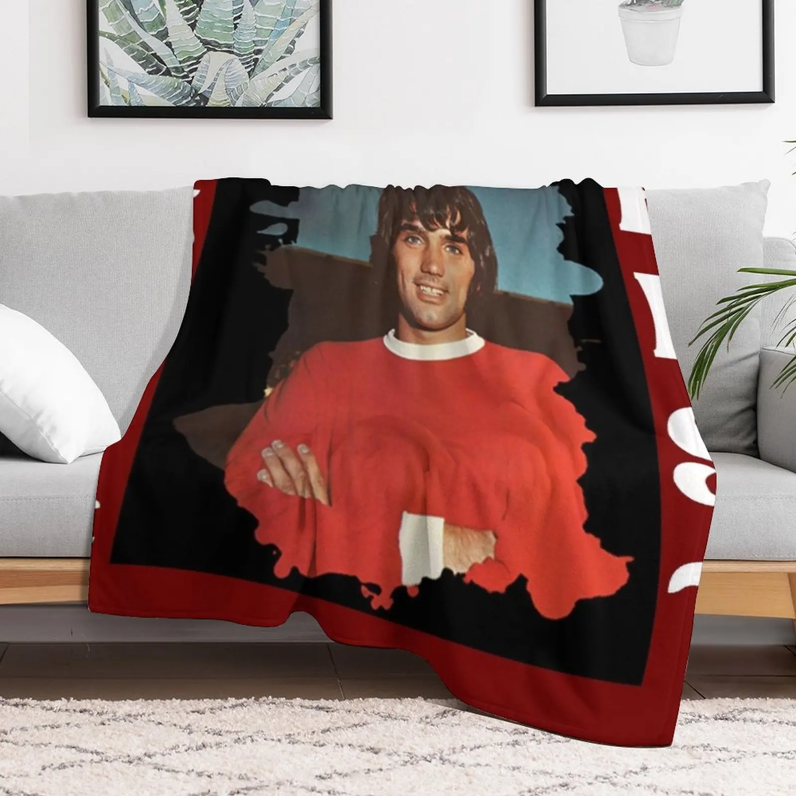 GEORGIE BEST - FOOTBALL SUPERSTAR Throw Blanket