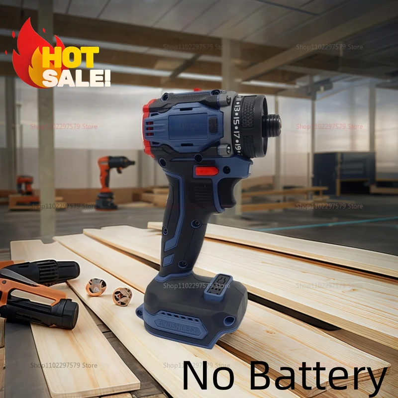 Cordless Electric Screwdriver 1/4 Inch 4000 RPM Brushless 21+1 Gear Two Speed Drill Tool for 18V Battery Home DIY Maintenance