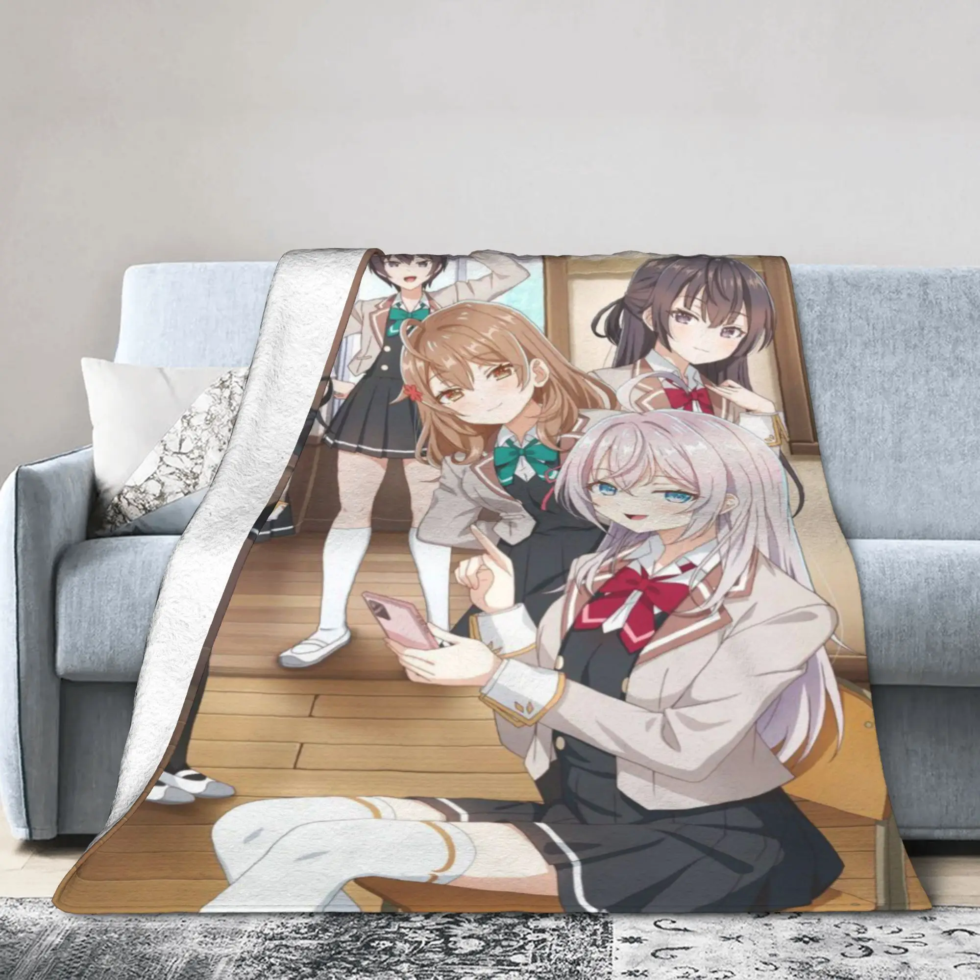 Comfortable Alya Sometimes Hides Her Feelings in Russian Blanket Merch Sofa Decorative  Throw Blankets Warm Flannel for Bedroom