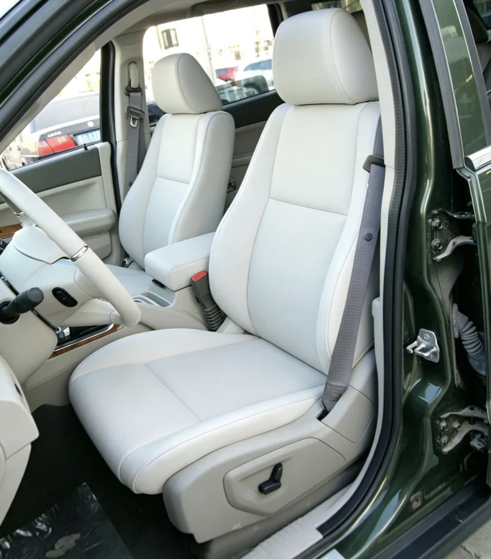 Für Jeep Grand Cherokee 2007~2010 Maßgefertigte Autositzbezüge Luxuriöses Nappaleder 100% Passgenau Innenausstattung 360 ° Vollständige Abdeckung – Detail 8