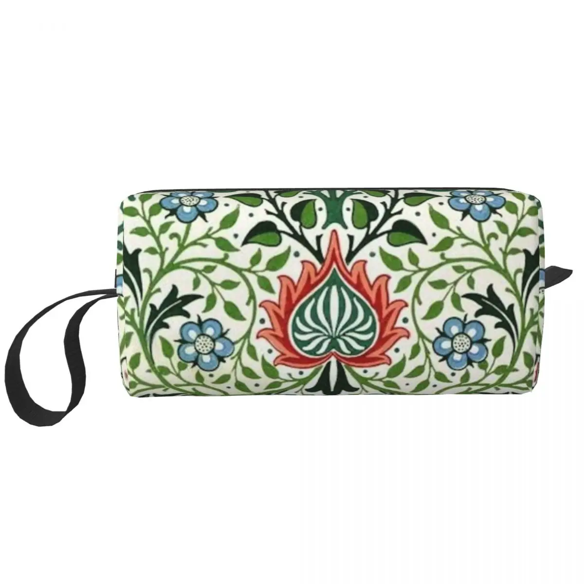 Custom Pomegranate Flowers William Morris Travel Cosmetic Bag for Floral Textile Desgin Toiletry Makeup Beauty Storage Dopp Kit