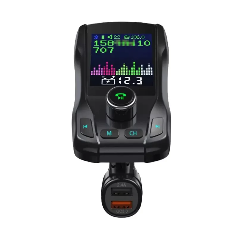FM39 Color Screen Car Bluetooth MP3 Player FM Transmitter Dual USB Fast Charging Charger