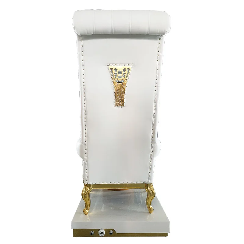 Luxury Tufted หนังกลับสปาเท้าเล็บเก้าอี้คลาสสิก King บัลลังก์ Pedicure เก้าอี้อ่างล้างหน้าสําหรับ Salon