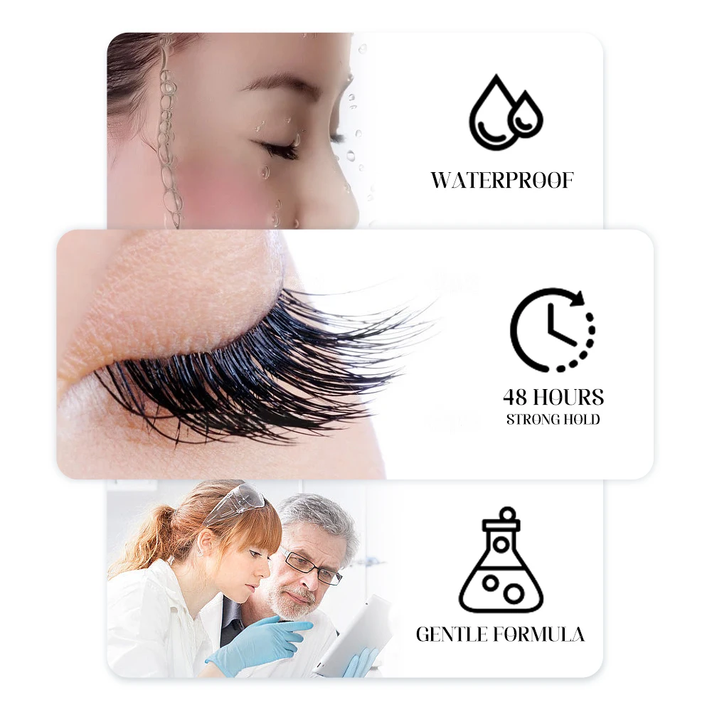 FADVAN 10ml 5ml Professional Eyelash Extension Glue Extra Strong Hold Long Lasting Quick Dry Time Premium Adhesive