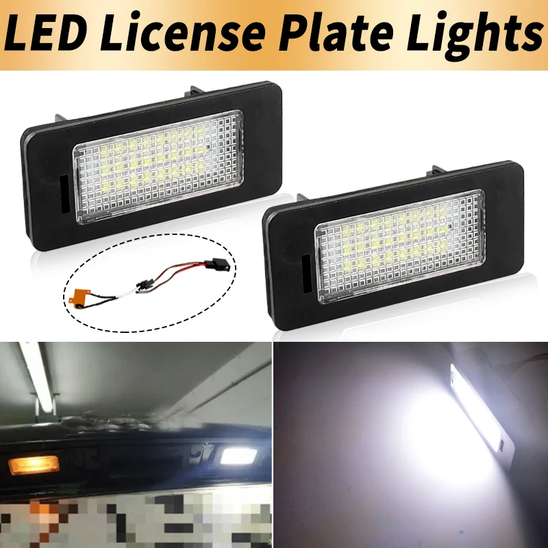 2PCS Canbus For Audi A1 11-17 A4 08-12 Allroad 10-13 A5 08-11 A6 11-13 Q5 09-12 TT TTS TTRS 07-13 LED Number License Plate Light