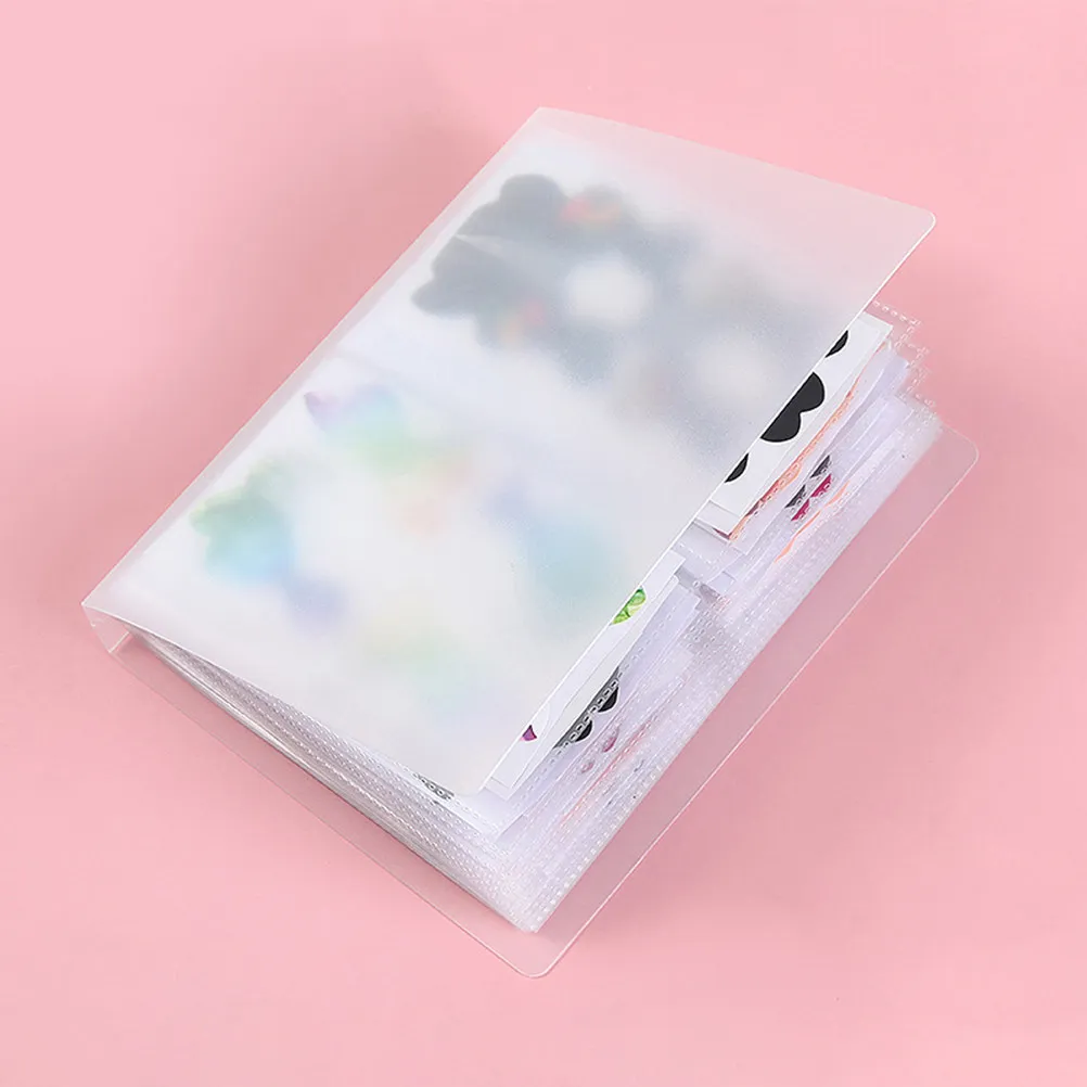 

2pcs Nail Sticker Storage Book 80 Slots Transparent Portable Organizer For Nail Art Decals Display Collection Album Holder
