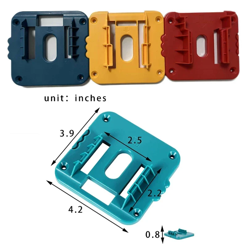 5PCS Holder Wall Mounts Battery Storage Rack for Makita/Milwaukee/Dewalt 18V 20V Li-ion Battery Display Hanger Dock Buckle