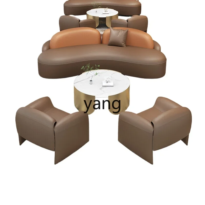YJQ Hotel Lobby Reception Area VIP Club Lounge Curved Round Sofa for Reception and Meeting Rooms