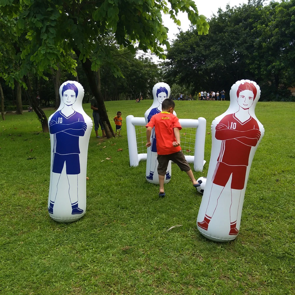 

Inflatable Punching Bag Standing Boxing Bag Soccer Dummy Defender Training Mannequin for Home Exercise for Children Adults