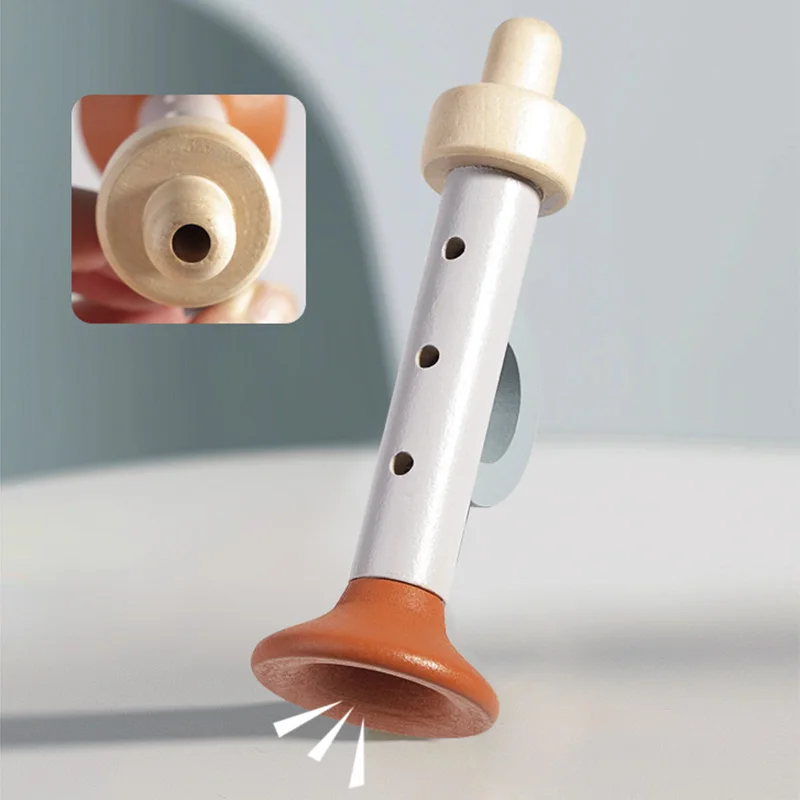 Wooden Hand Held Bells Shaking Bell Musical Instrument Soothing Toy Set Listening Concentration Training Class Game Sensory Toys