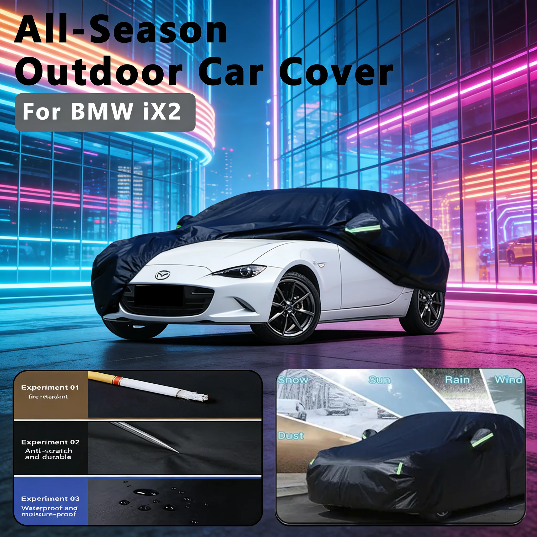 

Car Cover for BMW IX2 - Outdoor Full Protection, Waterproof Dustproof Heat-Resistant, All-Season Use Exterior Accessories