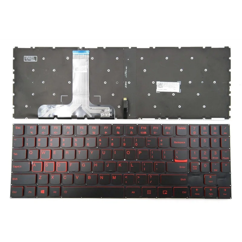 

H New For Lenovo Legion Y520 Y520-15IKB Y720 Y720-15IKB Red Backlit Keyboard US