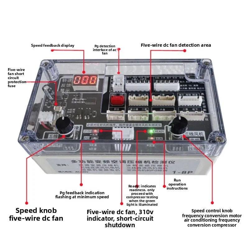 Variable Frequency Air Conditioner Compressor Tester Air Conditioner DC Fan Test Board Refrigerator Compressor Tester