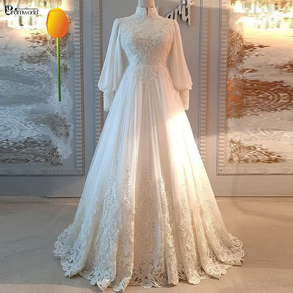 High Neck A-Line Mu… - image