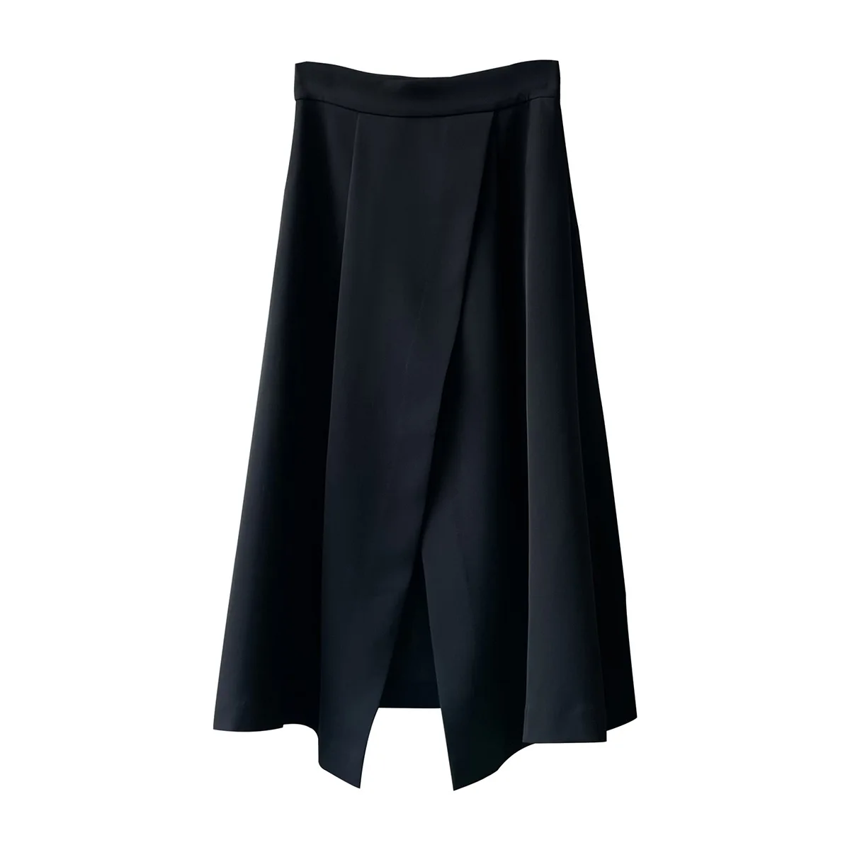 Women's Skirts High Waist Mid-Length A-line Skirt Business Lounge Pleated Women Bottoms Elegant Split