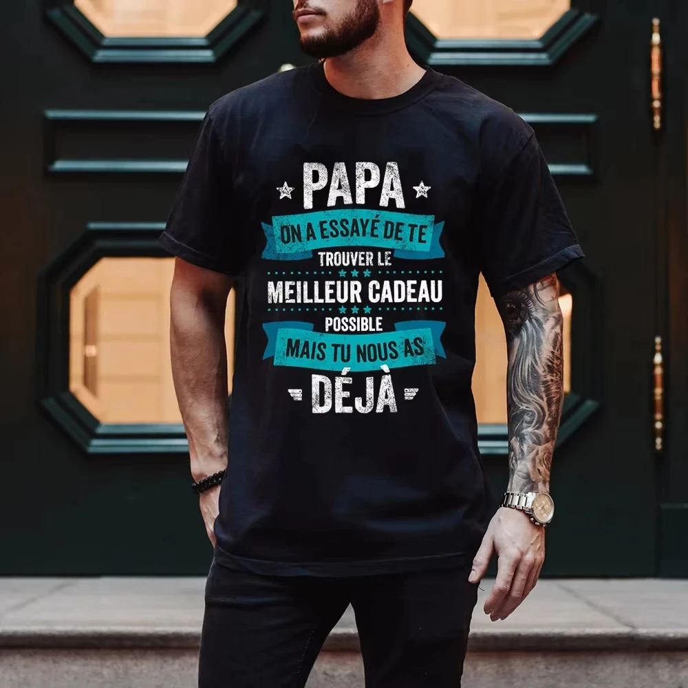 لقد حاولت أن أعطيك أفضل هدية رسالة طباعة أبي تي شيرت الصيف قصيرة الأكمام الرجل تيز أفضل هدية الأب لأبي