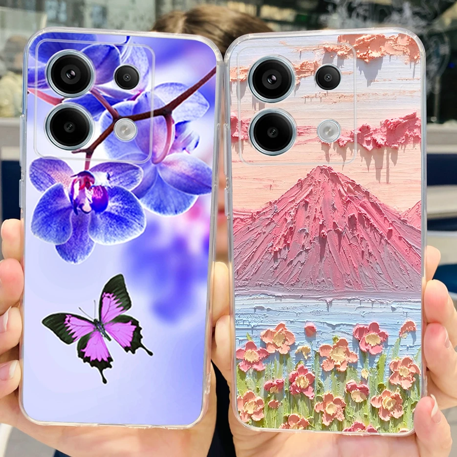 For Xiaomi Poco X6 5G Case PocoX6 Pro New Fashion Painted Cover Clear Silicone Phone Case For Xiaomi Poco X6 Pro X6Pro 5G Bumper