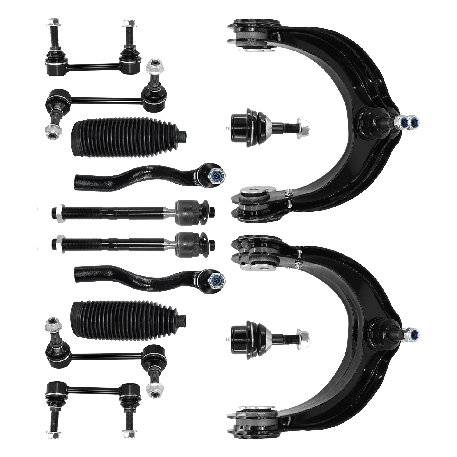 AzbuStag 14 Pcs Front Upper Control Arm With Ball Joint Sway Bar Tie Rod Fits For Dodge Durango Jeep Grand Cherokee 2011-2015