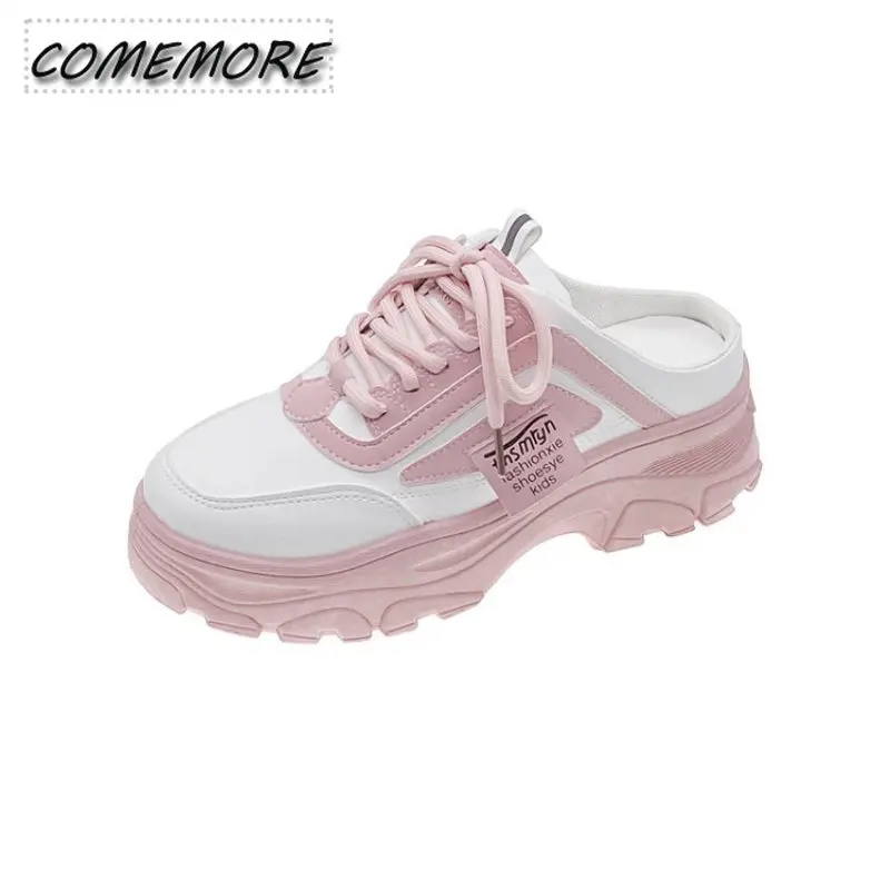 Women Shoes 2023 New No Heel Daily Casual Shoes Non-slip Lace Up Female Platform Shoes Plus Size Sneakers Women Zapatillas Mujer