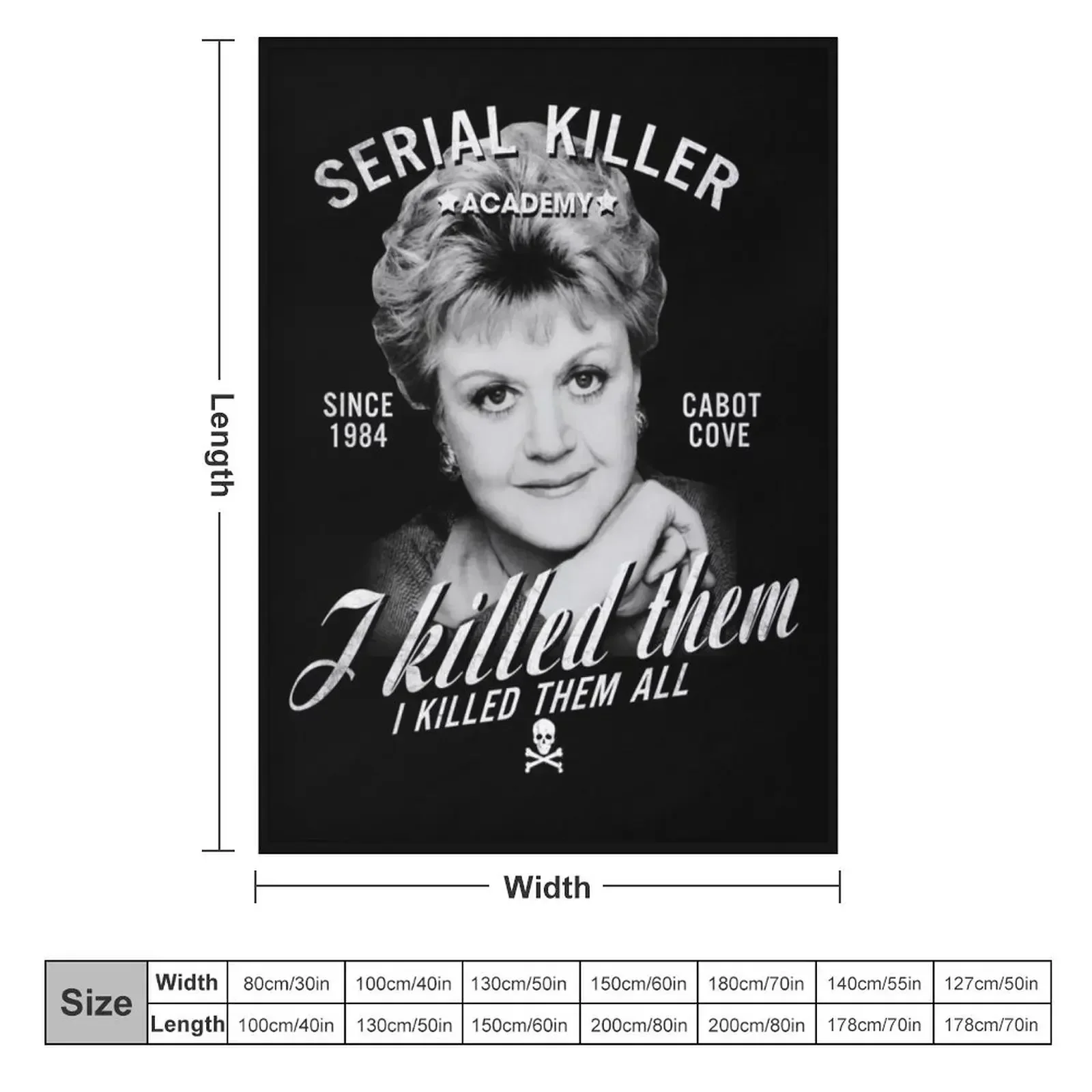 Vintage Jessica Fletcher I Killed Them I Killed Them All Throw Blanket valentine gift ideas blankets and throws Retros Blankets