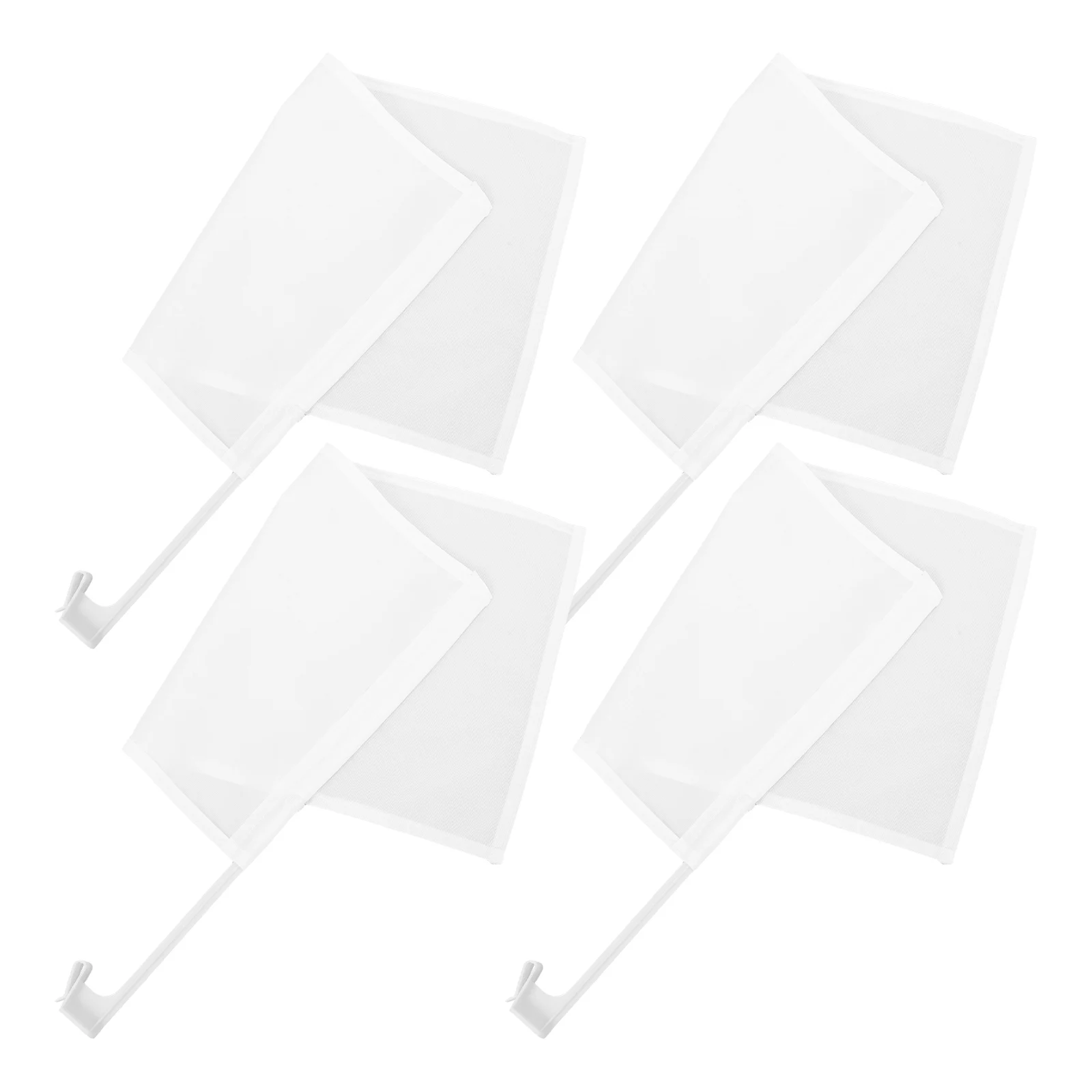Banderas blancas lisas para decoración de coche, 4 Uds., para ventanas con poste, pancartas de coche pintables DIY, fácil instalación, evento al aire libre para desfiles
