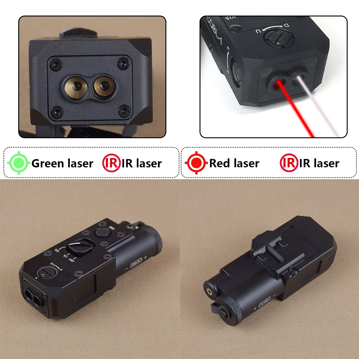 

CQBL Red Green Tactical IR Laser Pointer Metal Picatinny Rail PEQ BOX DBAL ar15 accessories High Power laser Military