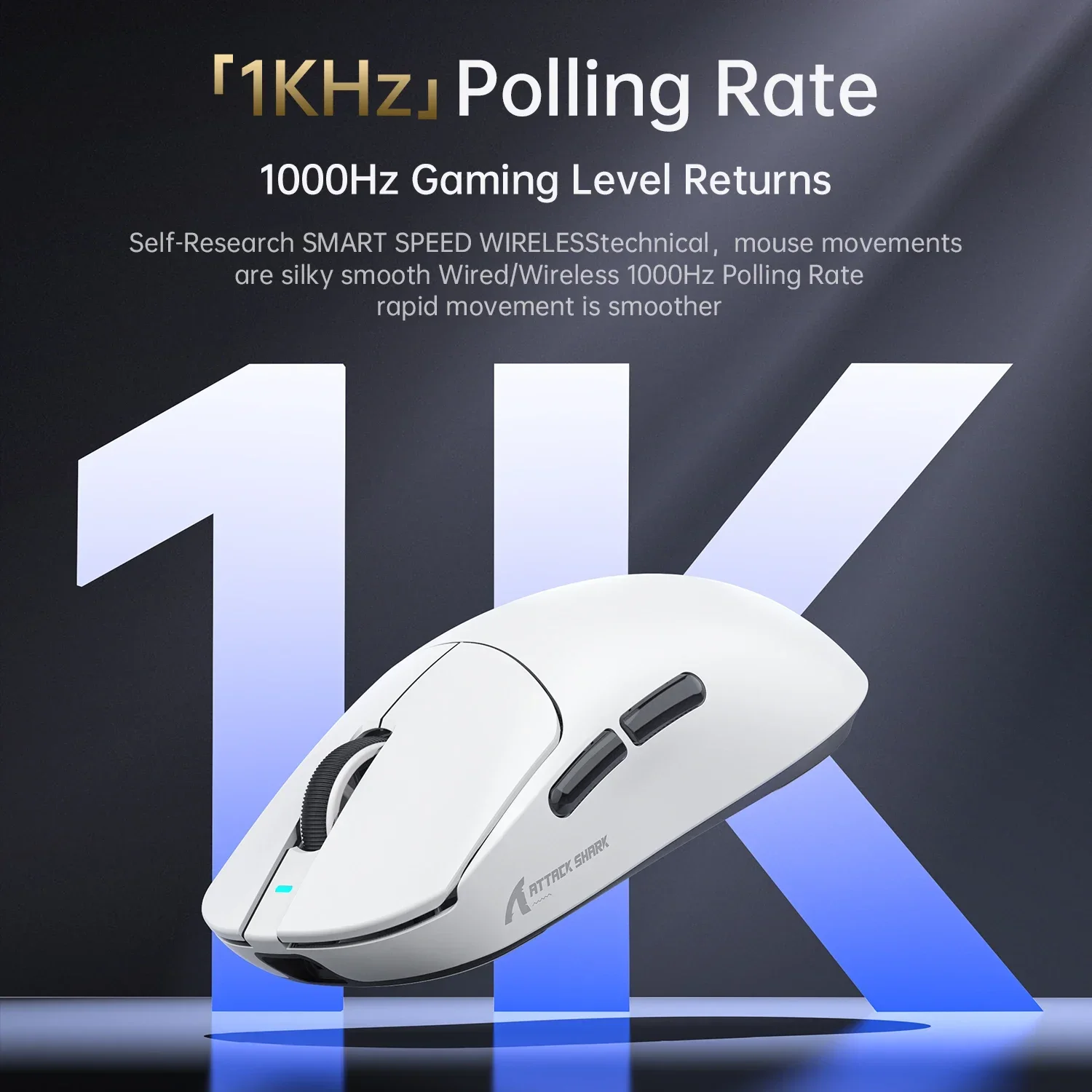 ATTACK SHARK X8 PLUS Wireless Gaming Mouse 55g PAW3395PRO 40000 DPI 1KHz Tri-Mode Bluetooth 2.4G Wired Programmable