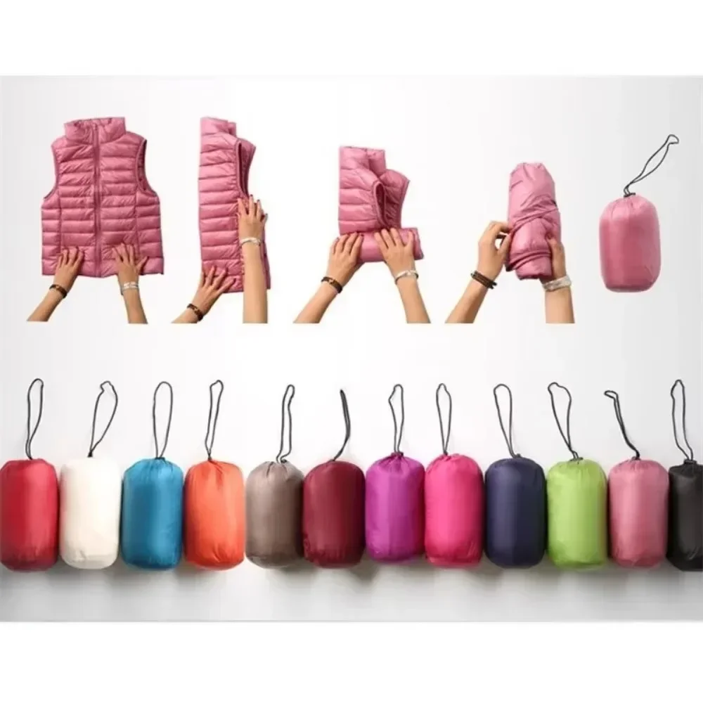 Doudoune en Duvet de Canard Blanc pour Femme, Gilet Chaud et observateur, Vêtements d'Extérieur en Y, 2024