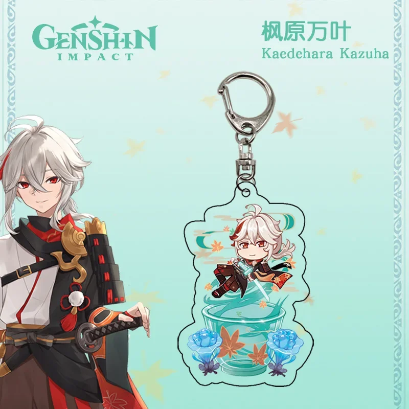 Genshin Impact Kaedehara Kazuha Keyholder Games Acrylic Keychain Backpack Pendant Around Kawaii Creative Comic Exhibition Gifts