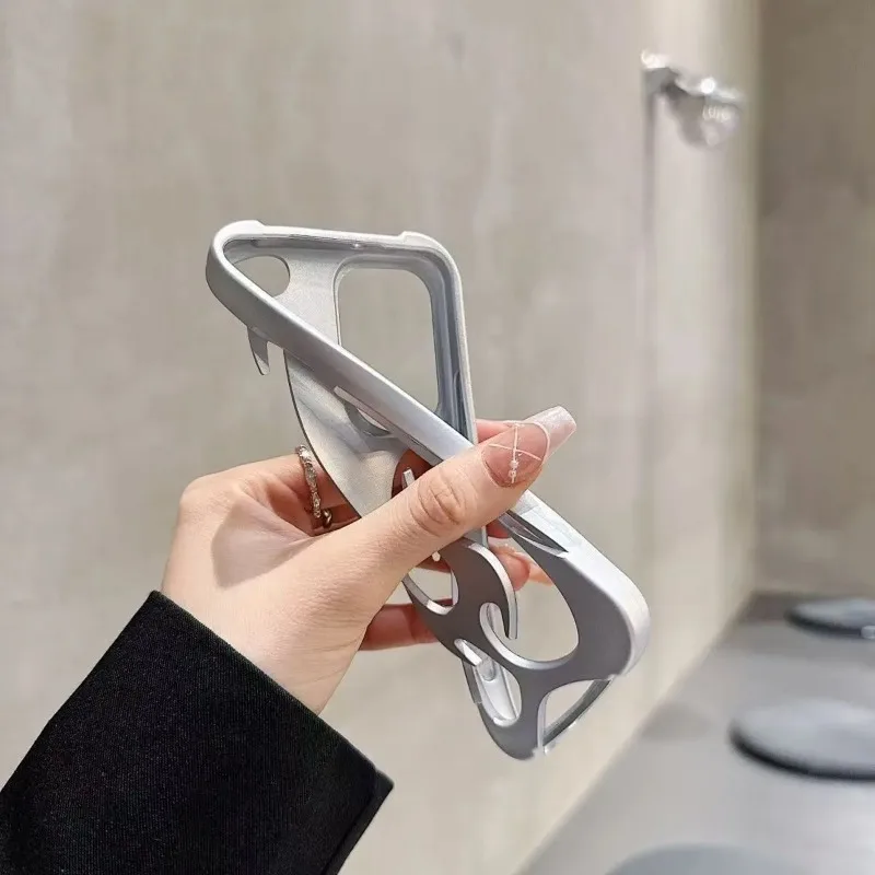 3D Flame Pattern Hollow Case For Samsung Galaxy S25 S24 Plus S23 S22 Ultra A55 A54 A15 A16 A26 A36 A56 5G Heat Dissipation Cover - náhled 2