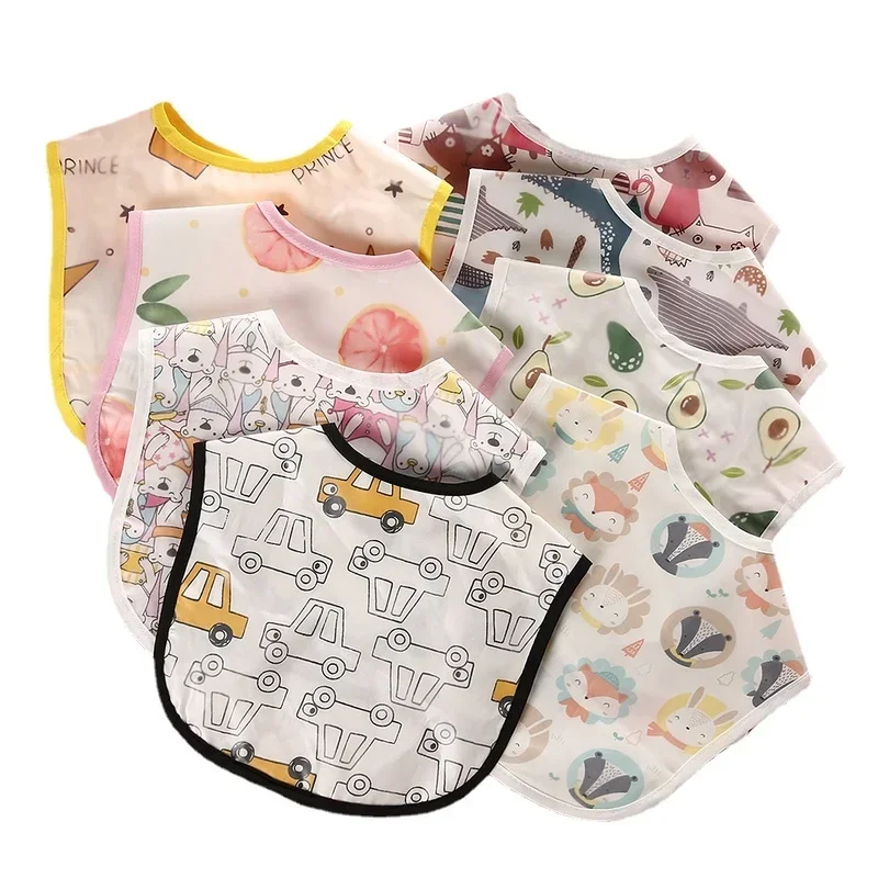 Baby Bibs Waterproof Feeding Bibs Unisex Fashion Bibs For Girls Boys Stain and Odor Resistant Fashion Infant Bib Children Apron