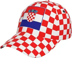 Gorra de béisbol con bandera de Croacia para hombre y mujer, gorro ajustable, informal, con ala plana