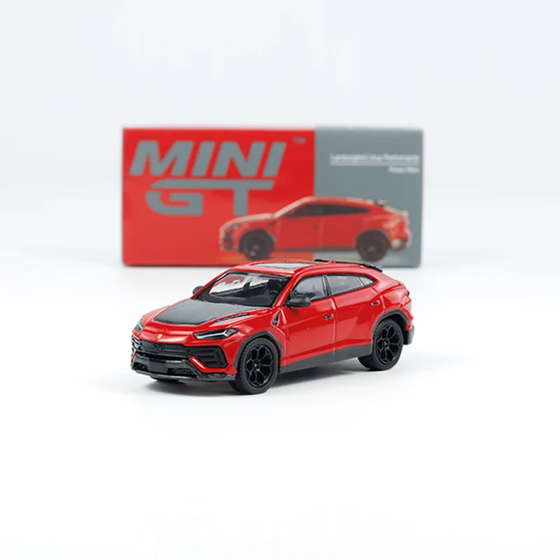 MINI GT 1:64 Model mobil Lambor Urus performte Rosso Mars Alloy Die-Cast kendaraan #657 LHD Collection