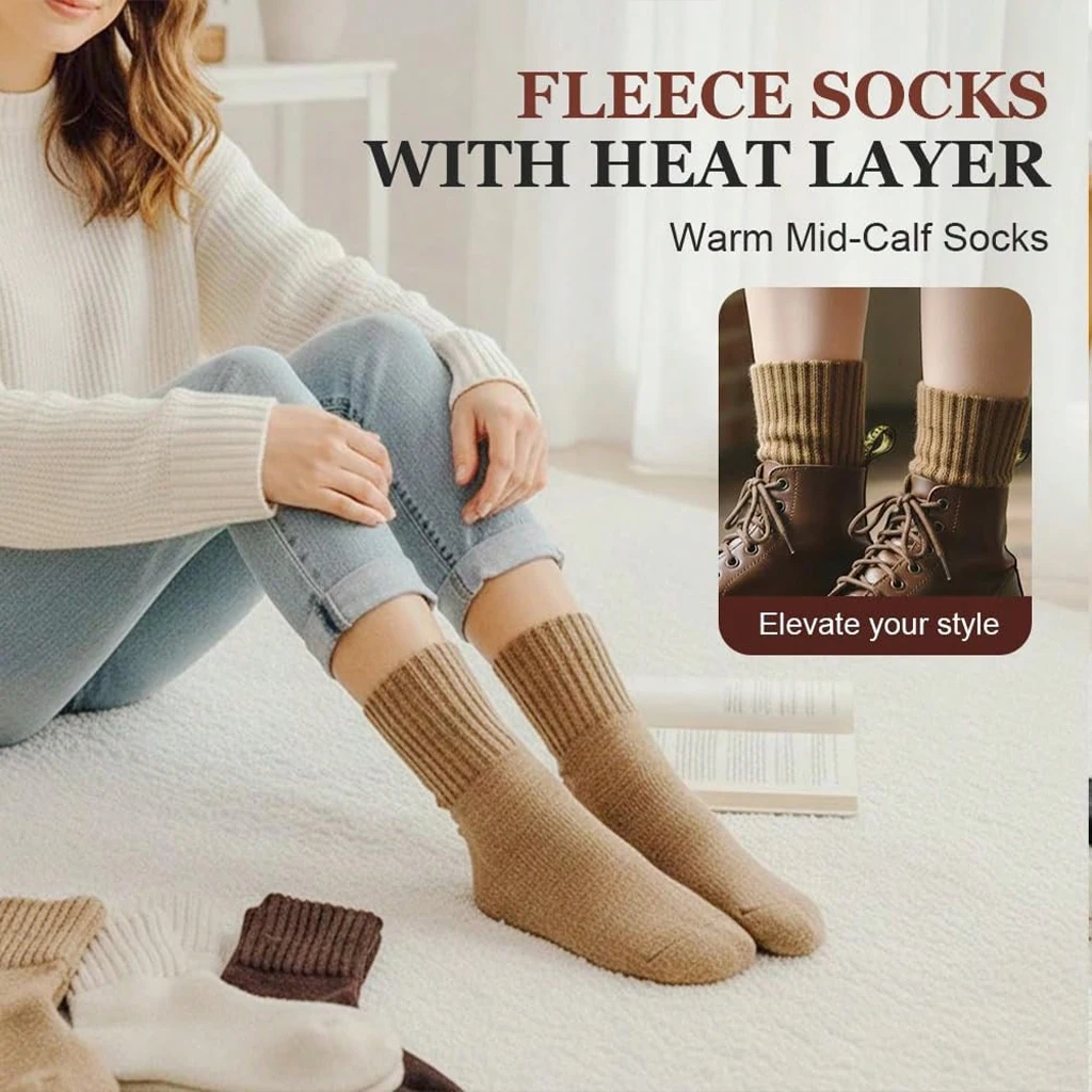 1/5 أزواج من جوارب الشتاء النس - مراجعة Thermal Sock Winter وسعره