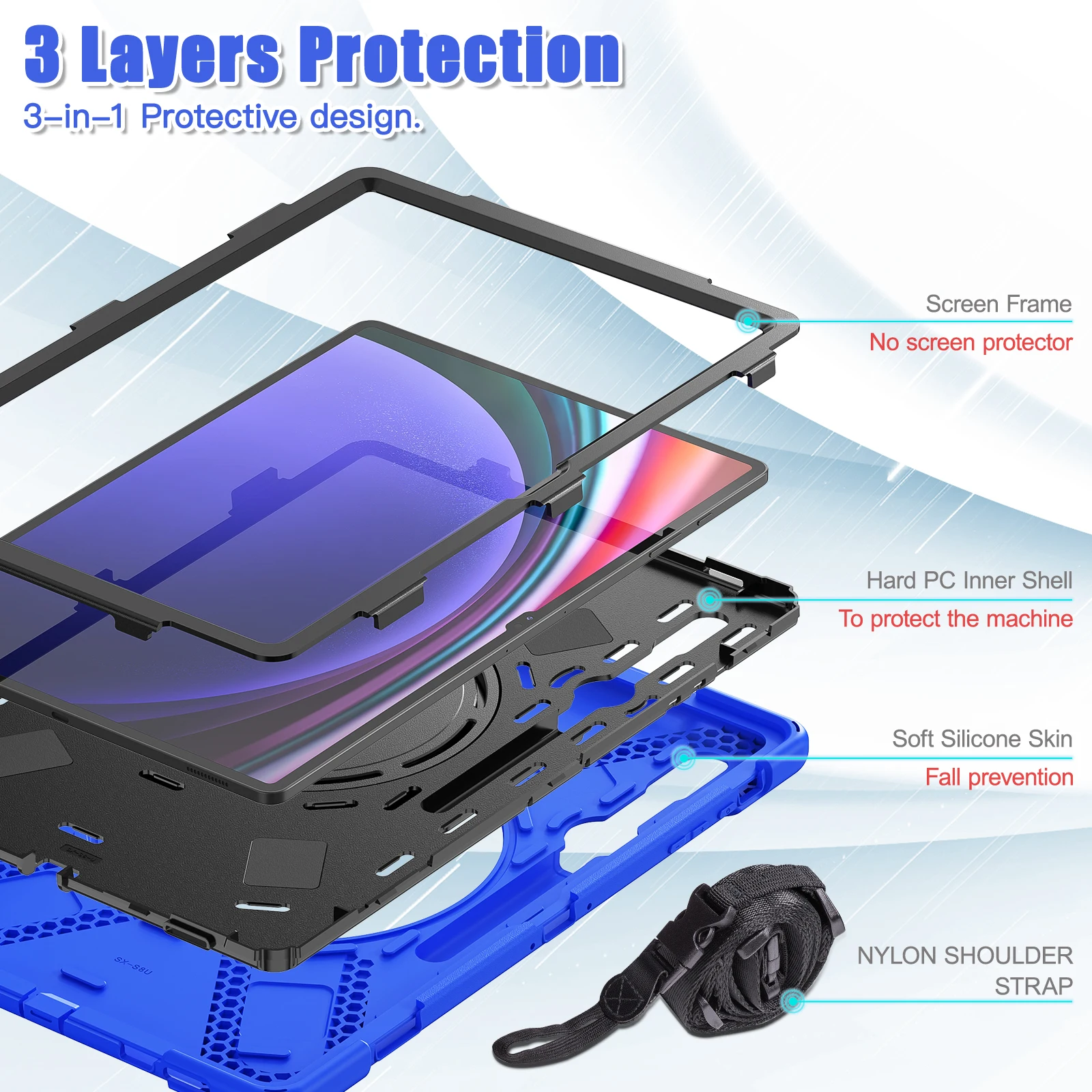 Stand Case Universal For Samsung Galaxy Tab S10 S9 S8 Ultra 14.6