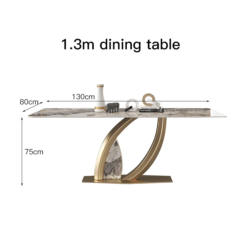 Wyspa kuchenna Marmurowy prostokątny stół Zestaw do jadalni Krzesła Luksusowe meble domowe Projekt Tavolo Pranzo Zestawy mebli ogrodowych