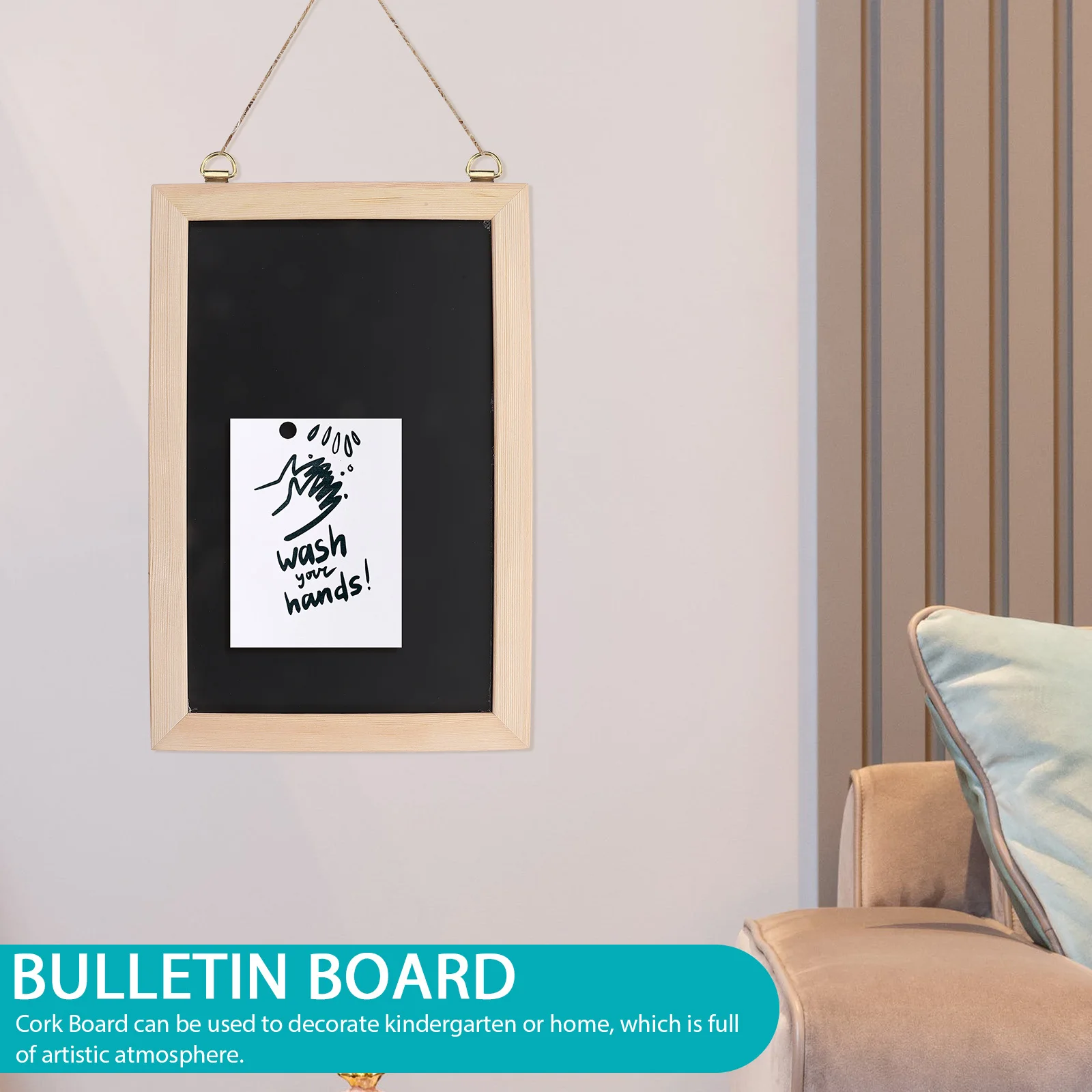 

1 set 1 Set Wall Cork Board Multi-Function Double Sided Blackboard Photo Display Message Organizer For Office Home Kindergarten