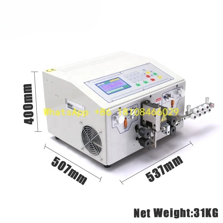 ماكينة تجريد قطع الأسلاك الإلكترونية مع قسم متقاطع من كابل أوتوماتيكي محوسبة 0.1-8 مم2 EW-03B