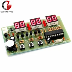 12V C51 Orologio Elettronico Kit FAI DA TE LED Digitale Horologe Suite Modulo Timer con il Tasto Interruttore di Allarme Conto Alla Rovescia Orologio cronometro