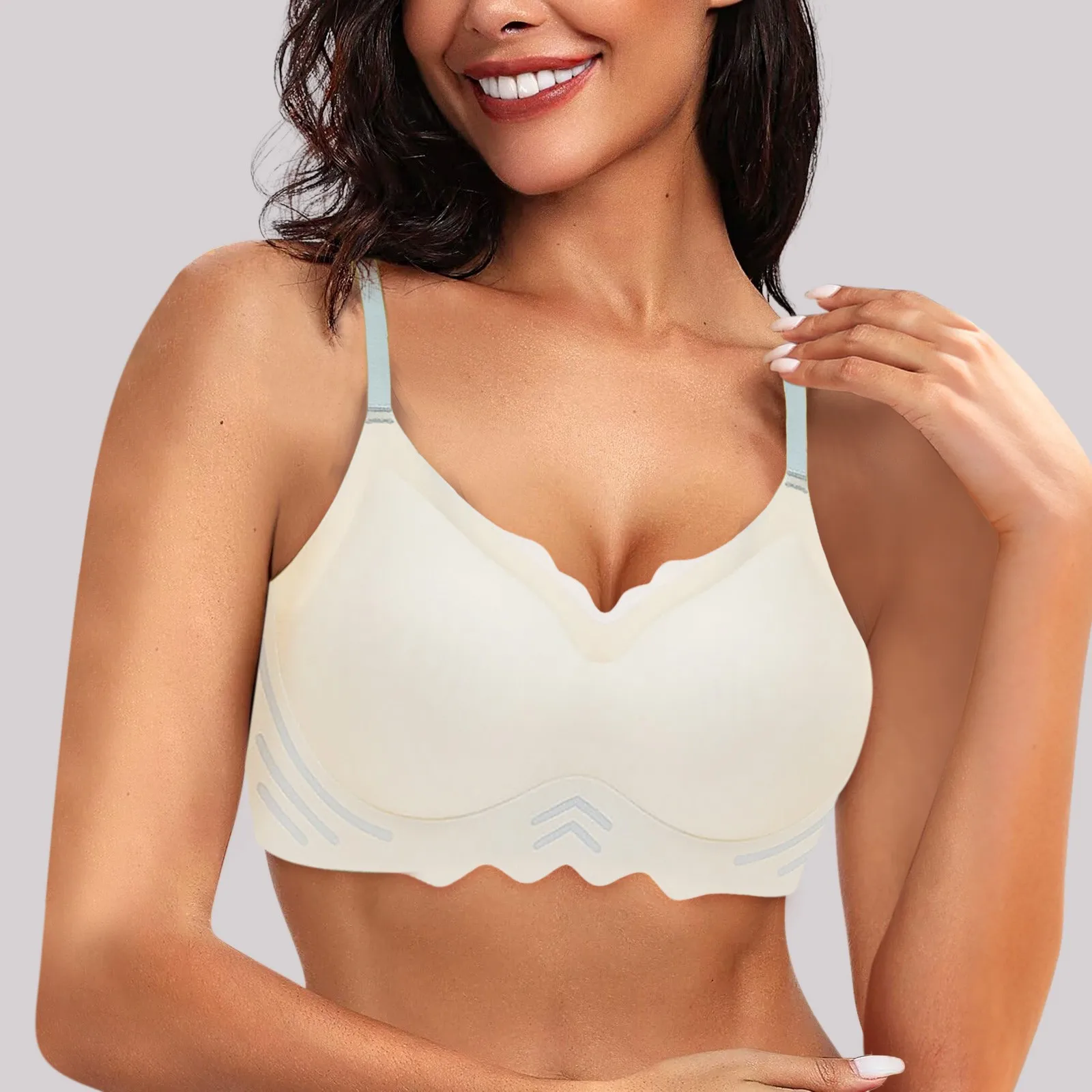 Women Bra Seamless Push Up Tops Sexy Underwear Wireless AB Cup Bras Comfort Lingerie Solid Color Fashion Female Gather Bralette