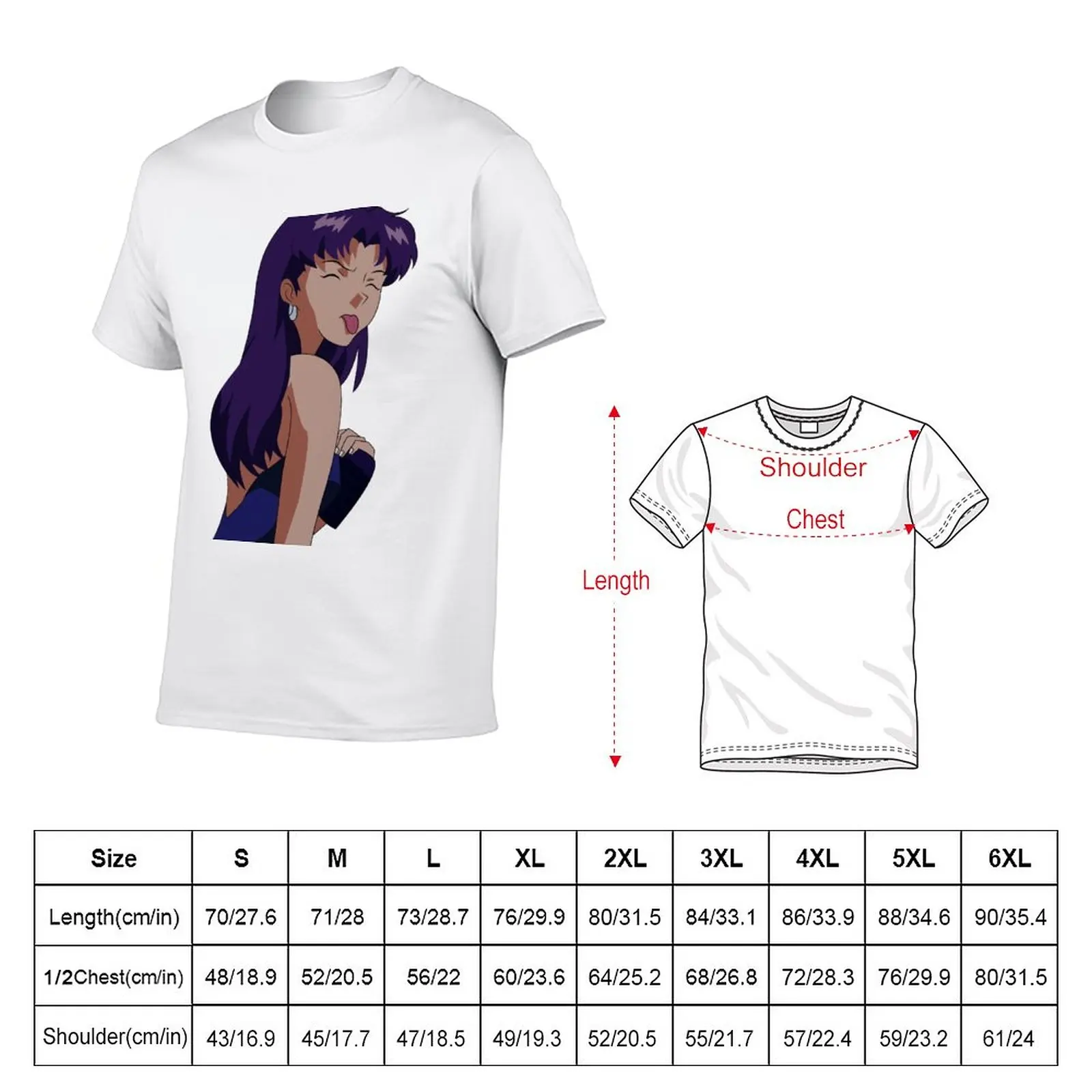 New Misato sticking out his tongue T-Shirt custom t shirts summer clothes cat shirts fruit of the loom mens t shirts