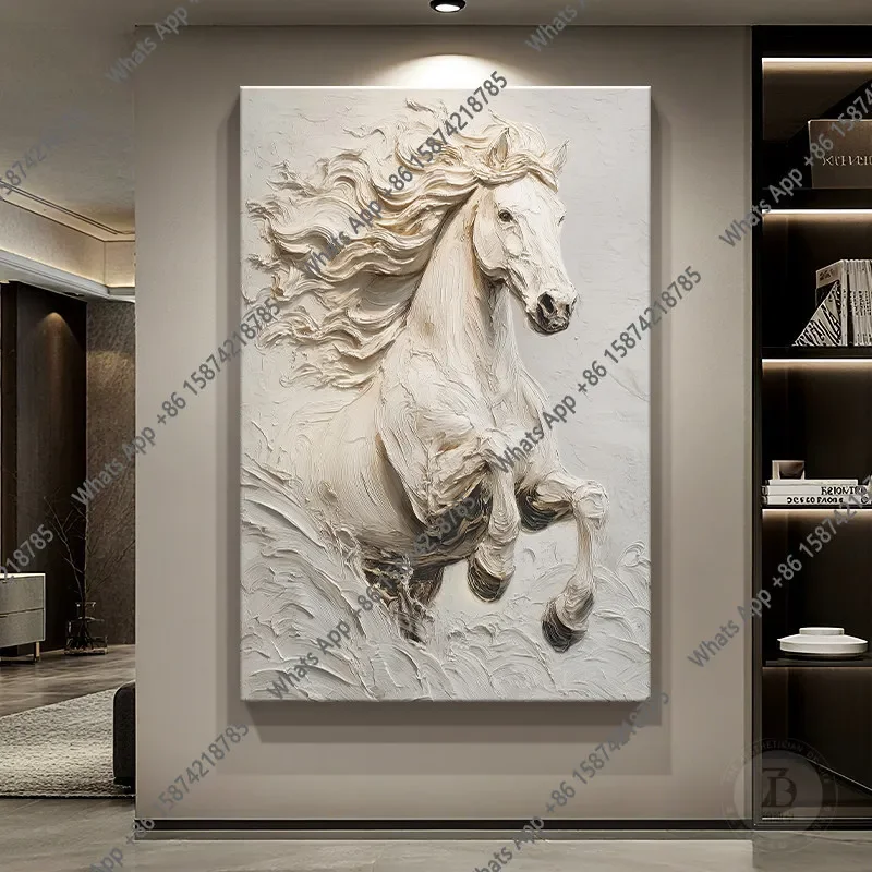 Wa Entry Entrance Decorative Painting Relief Three-dimensional Texture Feeling Corridor Hanging Painting Advanced Feeling Living