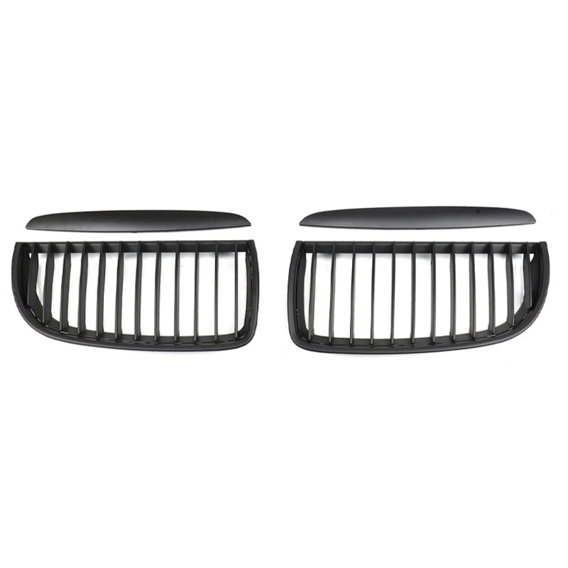 Pulleco For BMW 3 Series E90 E91 323I 328I 335I 330I 325I Car Front Grille Racing Grill  Single  2005-2008 Gloss Black Grille