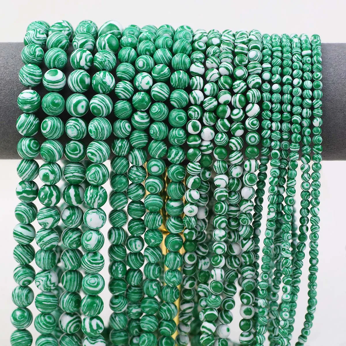 Natural Stone Beads Green Malachite Round Loose Spacer Beads For Jewelry Making Needlework Bracelets Necklaces Diy Strand 4-10mm