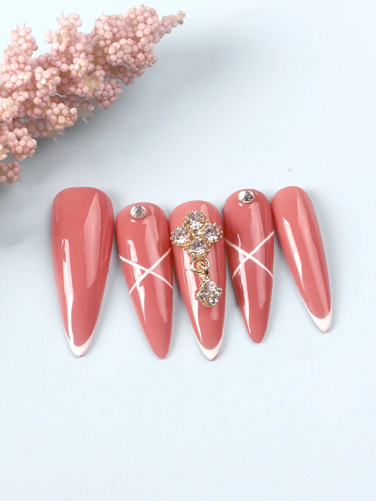 6 قطعة معدن الزركون مسمار السحر الأشكال الأنيقة الراين الديكور مع الذهب مسمار التموين ثلاثية الأبعاد زينة الأظافر اكسسوارات