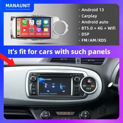 Car Multimedia Player for Toyota TOYOTA YARIS VITZ RHD 2012-2017,Carplay,Android Auto,Radio,Navigation,DVD,GPS,Stereo,Head Unit